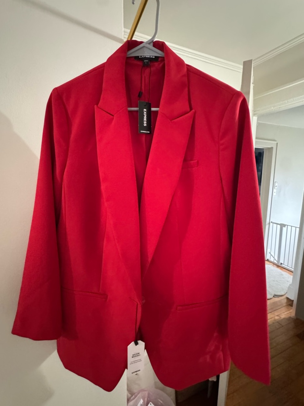 Express Women's Bright Red Tailored Blazer